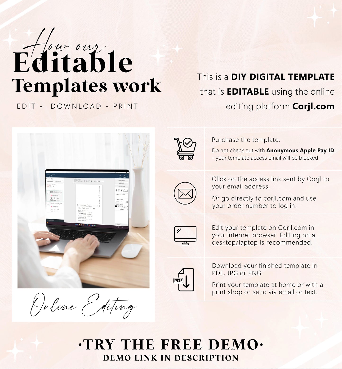 Estelle White | Printable Itinerary Card Template