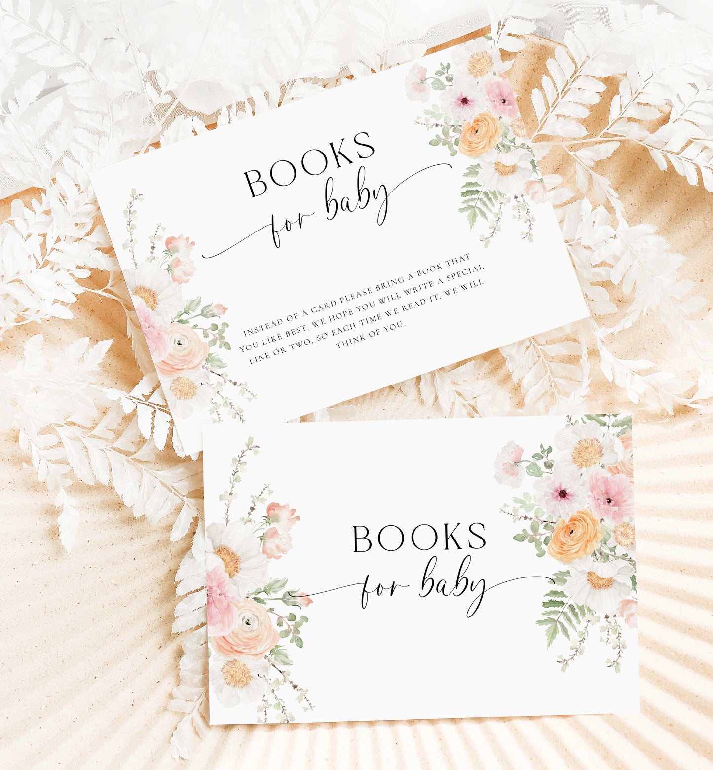 Printable Baby Shower Invitation, Diaper Raffle Ticket, Books For Baby, Gender Neutral Baby Shower, Boho Wildflower Baby Shower, Millie