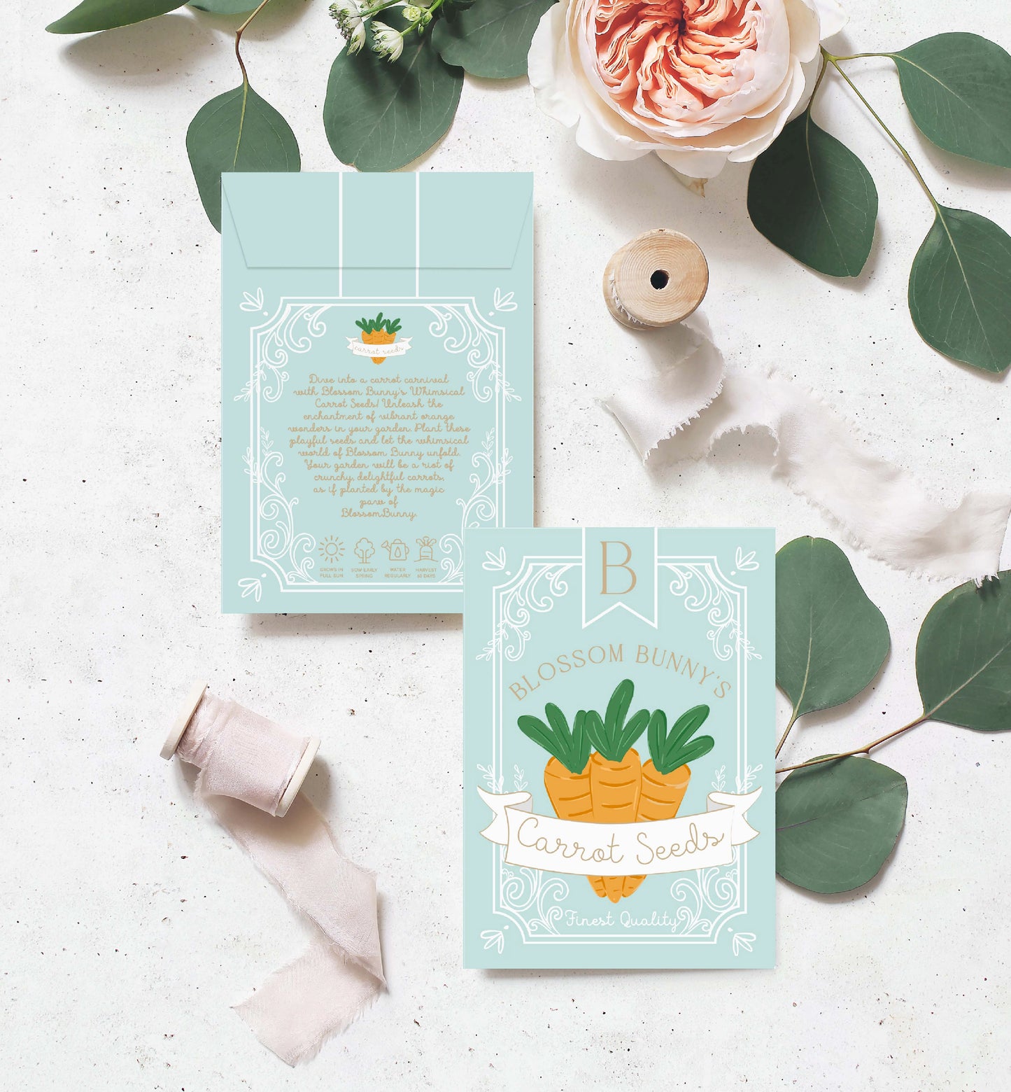 Printable Carrot Seed Packet, Easter Gift, Easter Egg Hunt Prize, Easter Brunch Favor, Classroom Easter Gift, Chocolate Alternative Gift