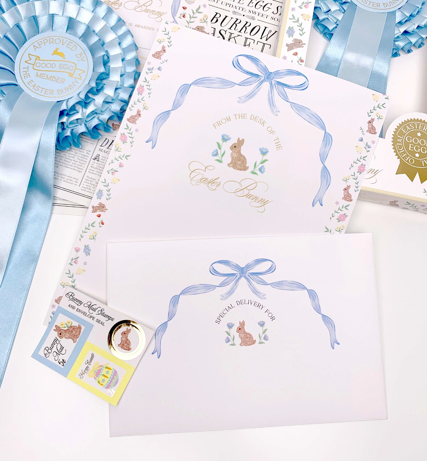 Personalised Letter From The Easter Bunny, Addressed Envelope and Bunny Mail Postage Stamps, Easter Basket Gift, Easter Present