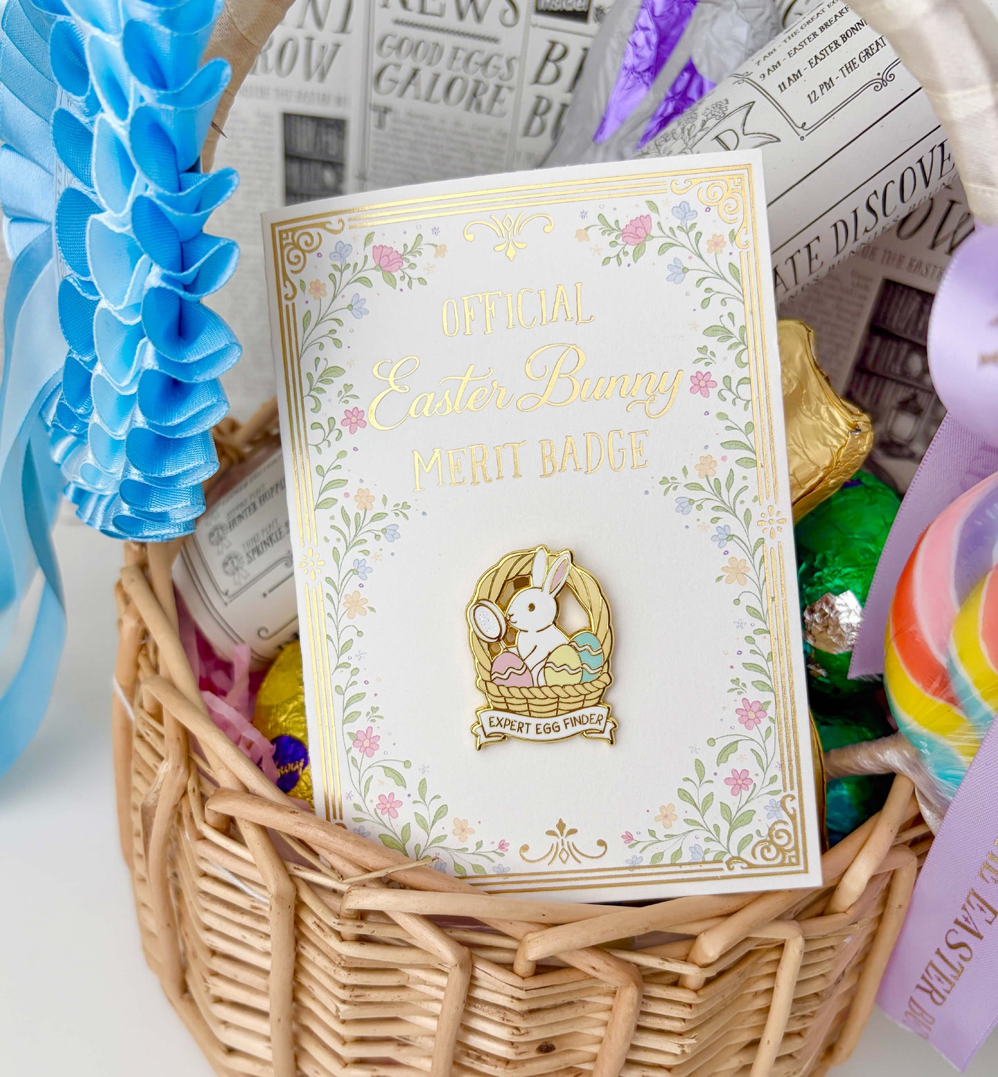 Expert Egg Finder Easter Merit Badge Enamel Pin