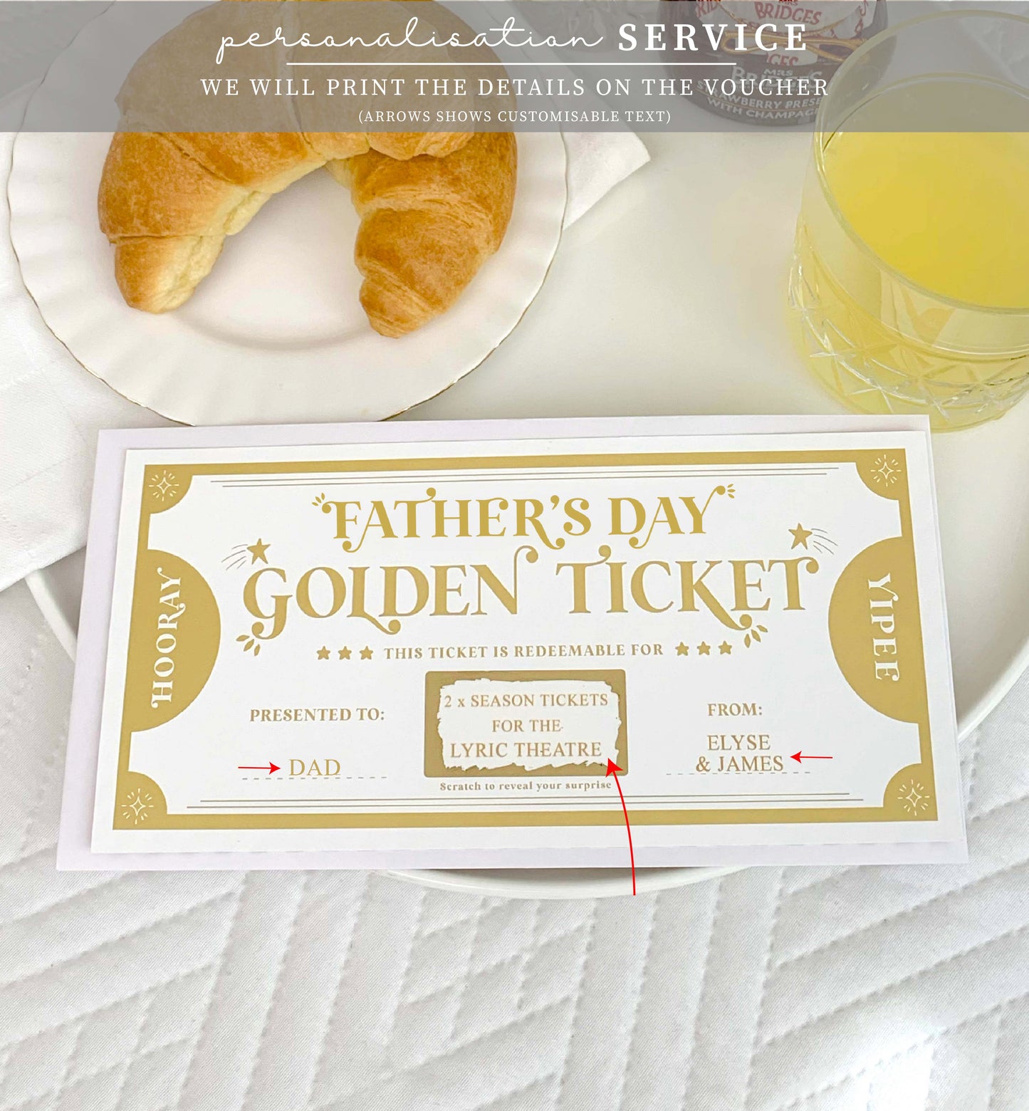 Golden Ticket Gold | Scratch-off Father's Day Gift Voucher