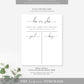 Quinn Scipt White | Printable Gender Reveal Voting Game Sign Template