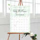 Gingham Green | Printable Arrival Date Baby Shower Game Sign Template