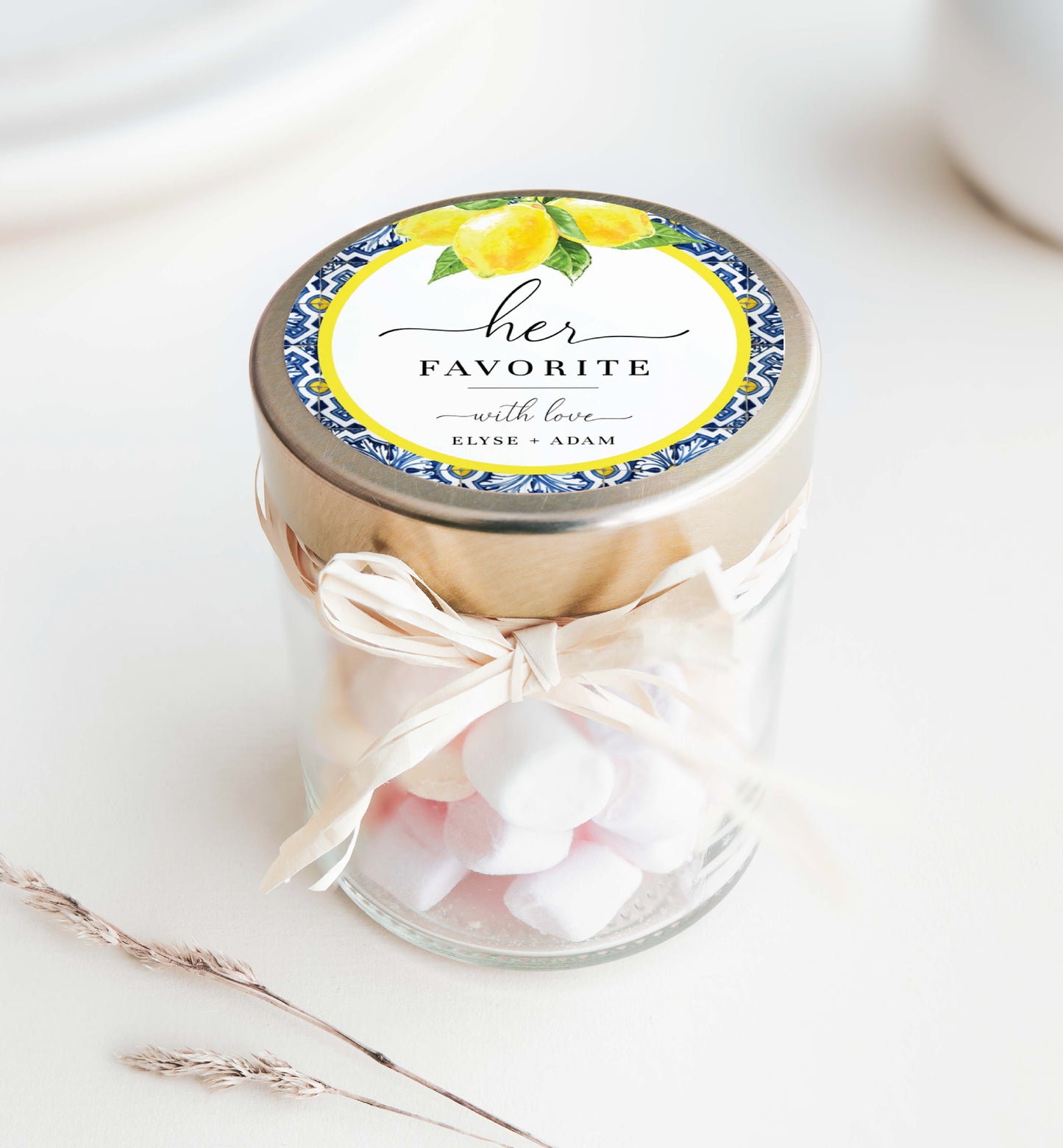 Positano Lemons | Printable His Her Favourite Favour Tags Template