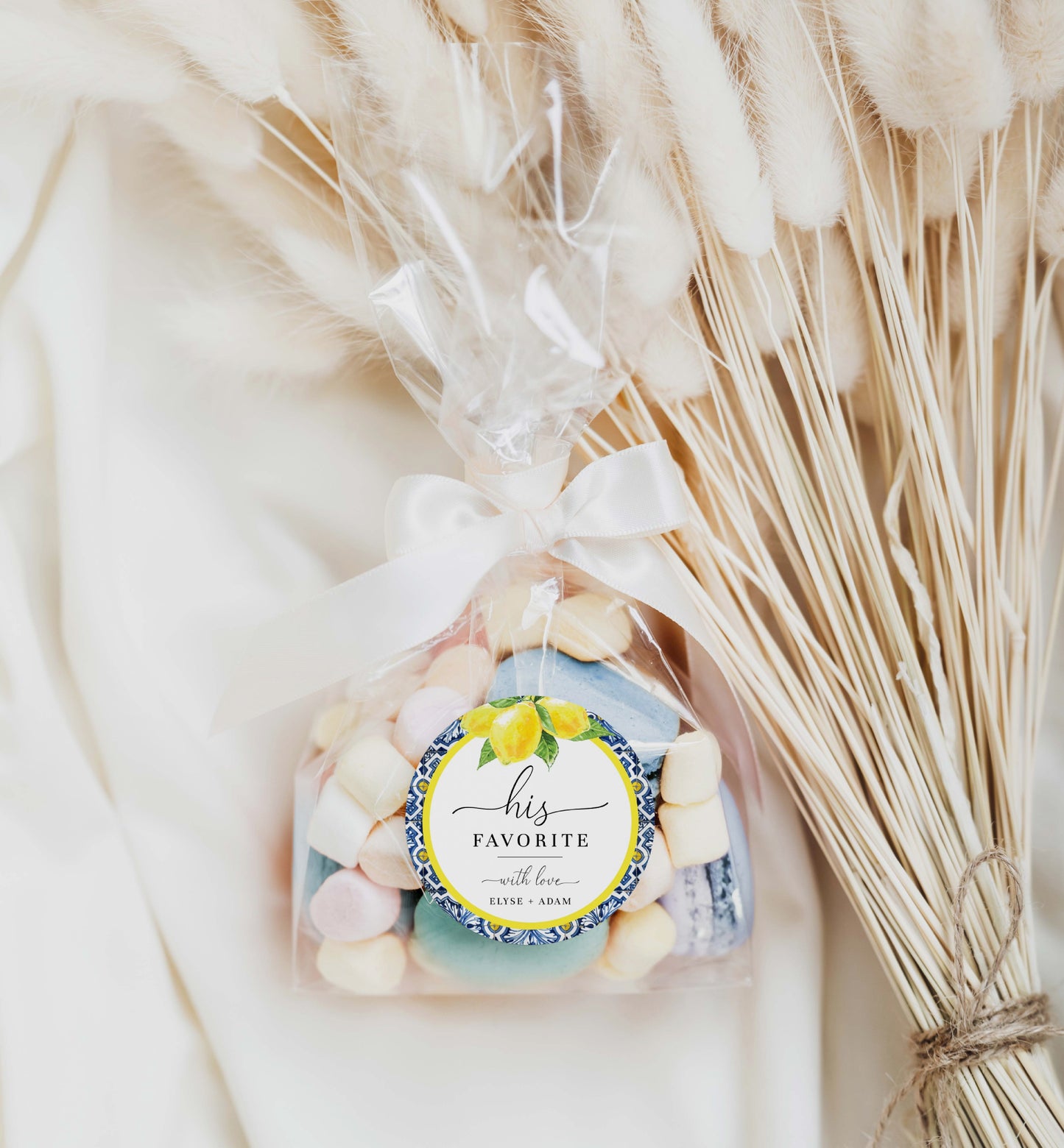 Positano Lemons | Printable His Her Favourite Favour Tags Template