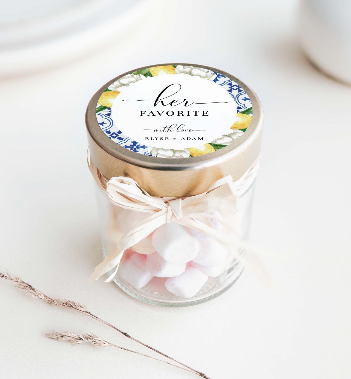 The Med Lemons | Printable His Her Favourite Favour Tags Template