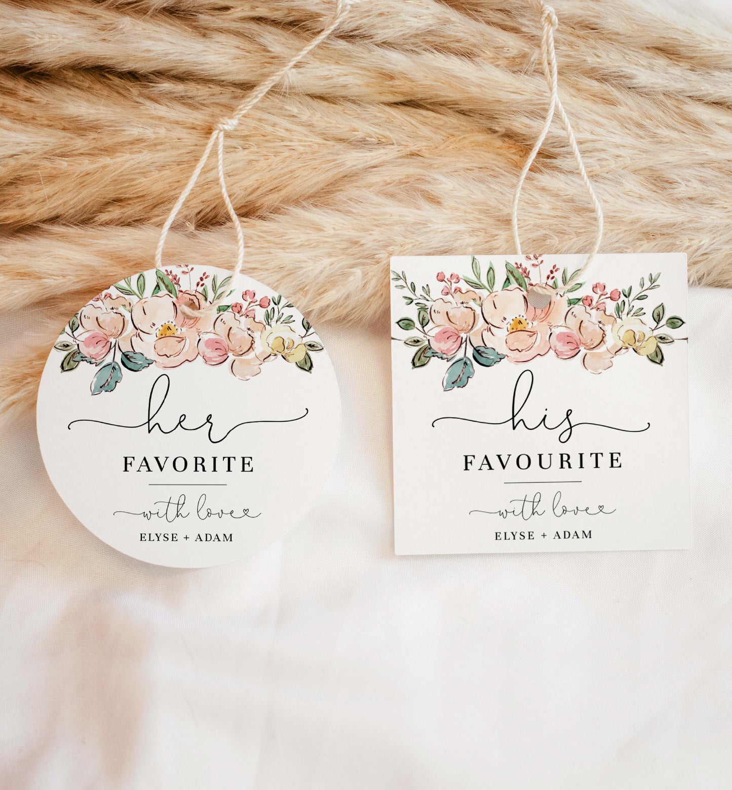Cambridge Multi | Printable His & Her Favourite Favour Tag Template