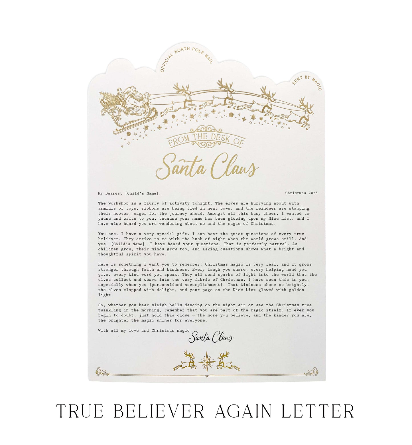 Personalised Letter From Santa Claus