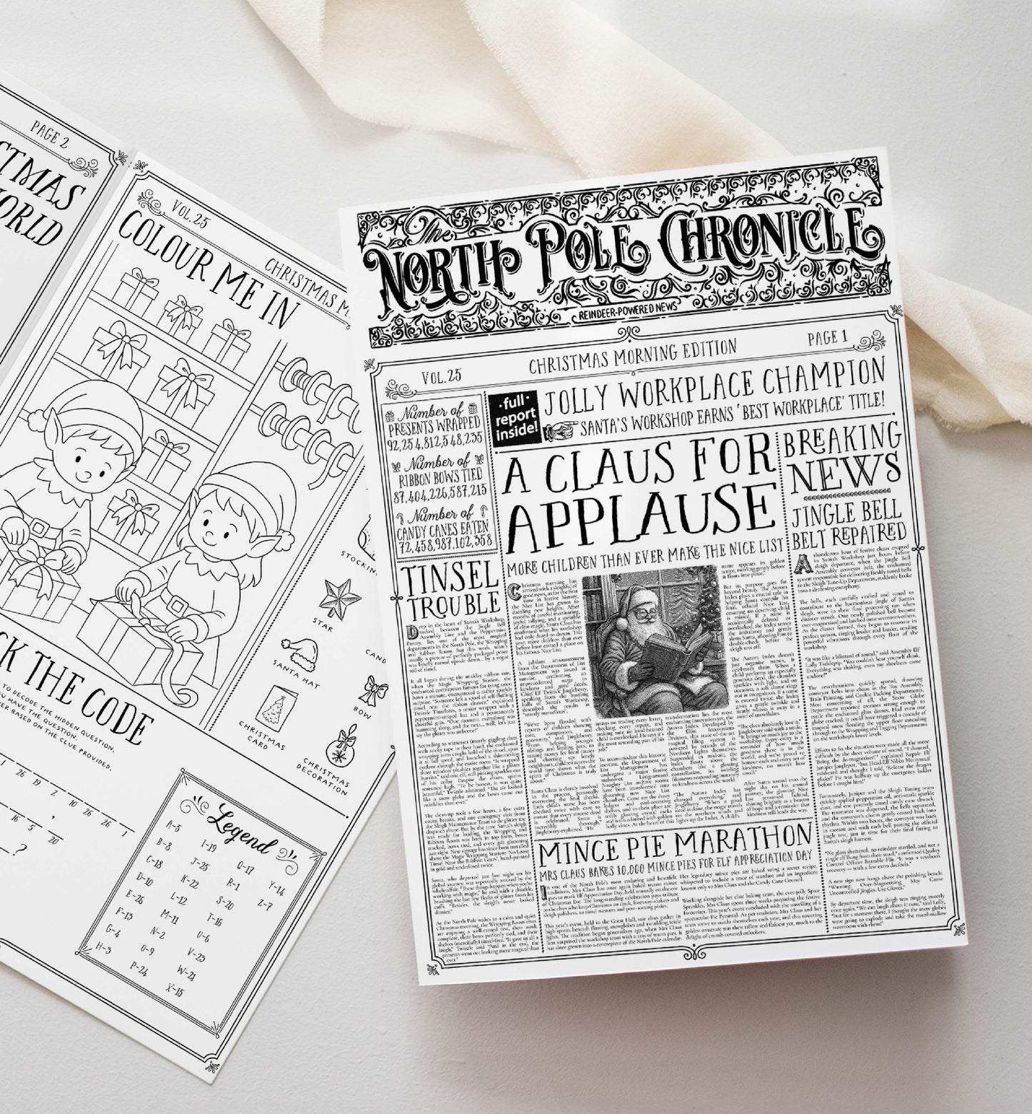 Christmas Newspaper Activity Booklet