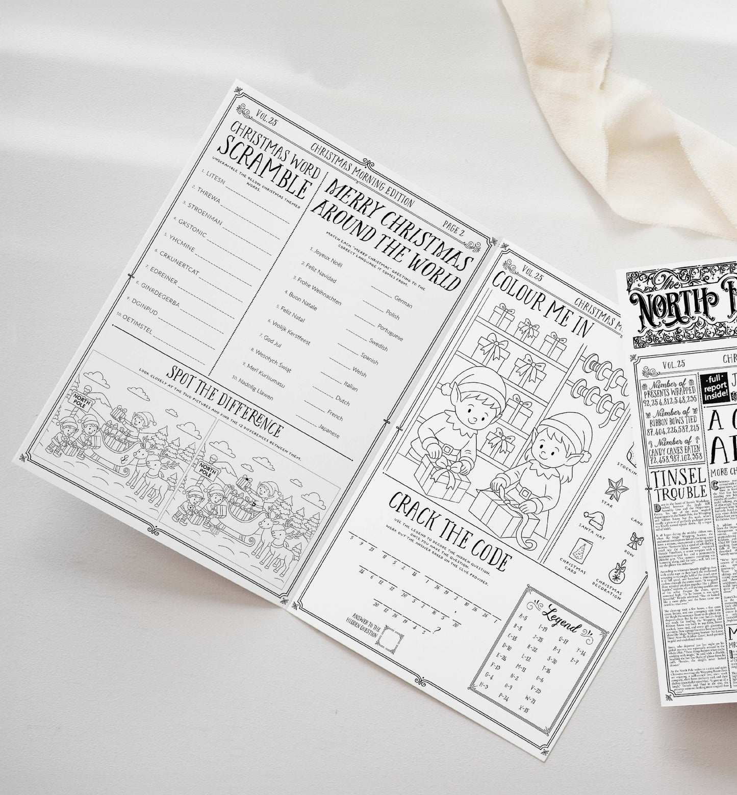 Christmas Newspaper Activity Booklet