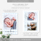 Gingham Blue | Printable First Birthday Photo Timeline Banner Template