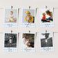 Printable First Birthday Photo Timeline Banner, Blue Gingham, 1st Birthday Photo Cards, First Year Photo Collage, Milestone Photo Timeline