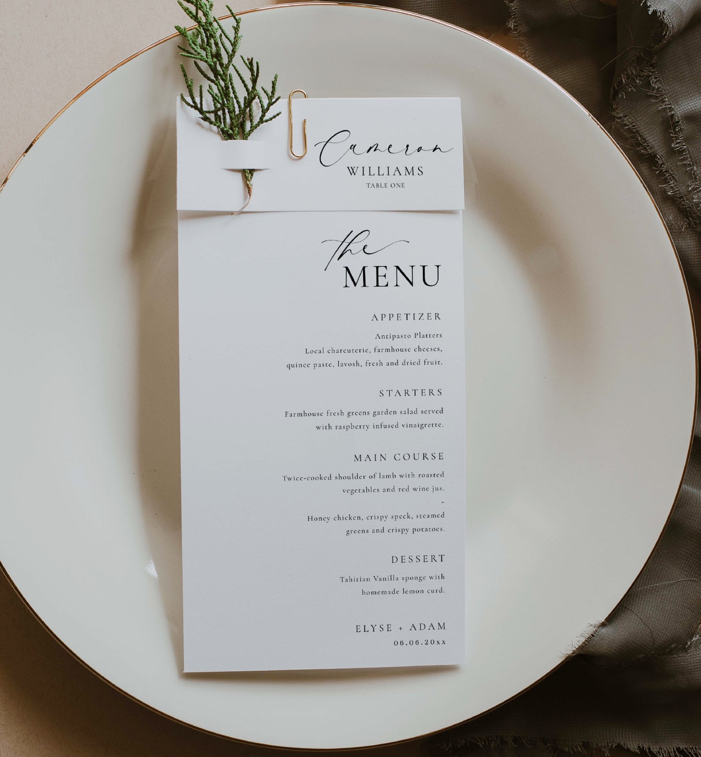Modern Printable Place Cards Template, Minimalist Wedding Slim Name Cards, Escort Cards, Elegant Wedding Table Name Cards