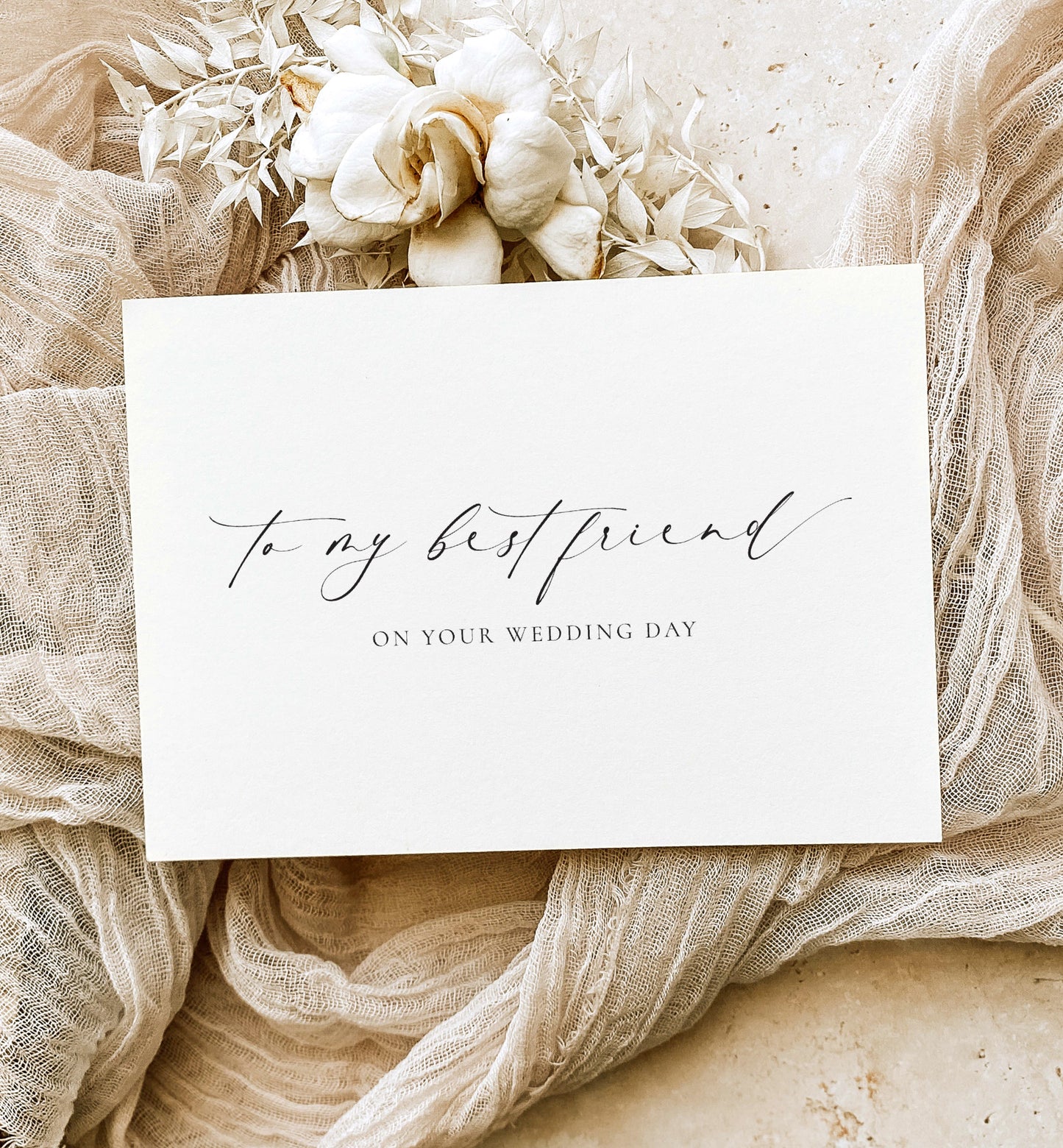 Ellesmere Ivory | To My Best Friend On Your Wedding Day Greeting Card