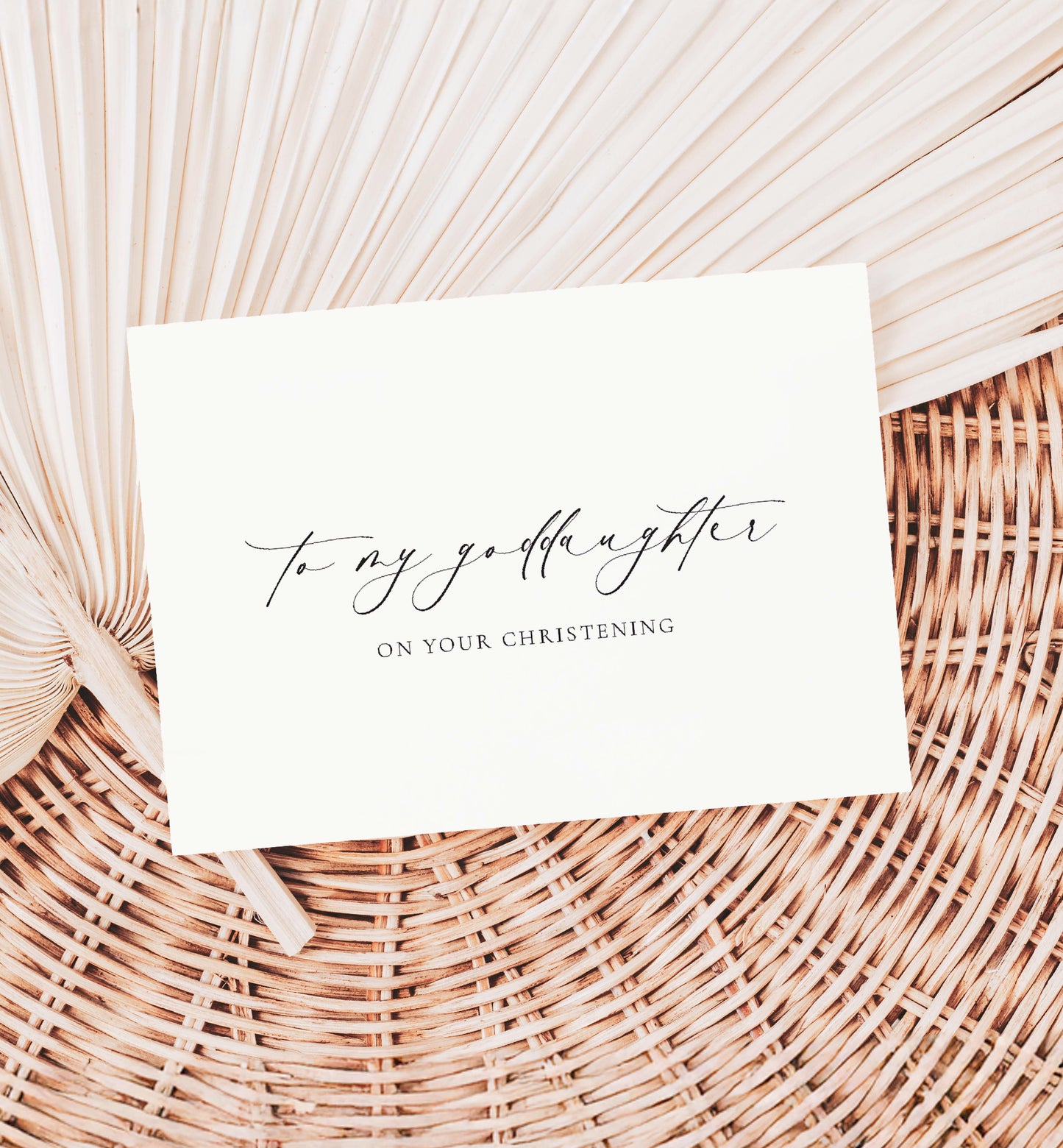 To My Goddaughter on Your Christening Card, Godmother To Goddaughter Card, Godfather To Goddaughter Card, Off-White Ivory, Ellesmere