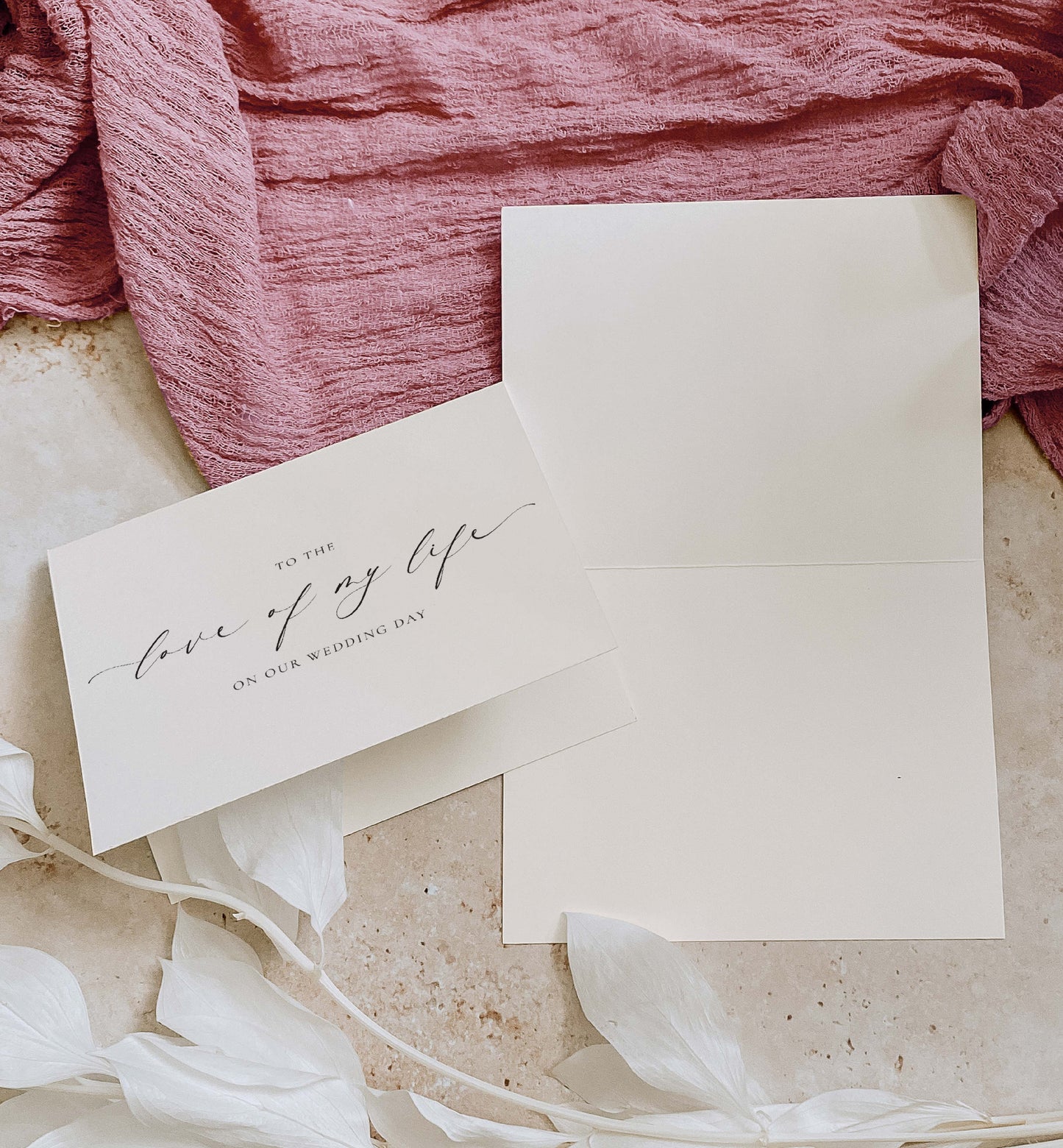 Ellesmere Ivory | To The Love Of My Life Wedding Day Greeting Card