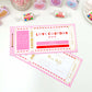 Stripe Pink Red | Printable Valentine's Day Custom Love Coupons Template