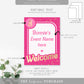 Barbie Party Hot Pink Gold | Printable Welcome Sign Template