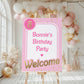 Printable Babie Pink Welcome Sign, Printable Editable Pink Gold Girl's Come On Barbie Let's Go Party Welcome Sign, Girls Pink Doll Party Welcome Sign