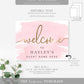Watercolour Pink | Printable Welcome Sign Template