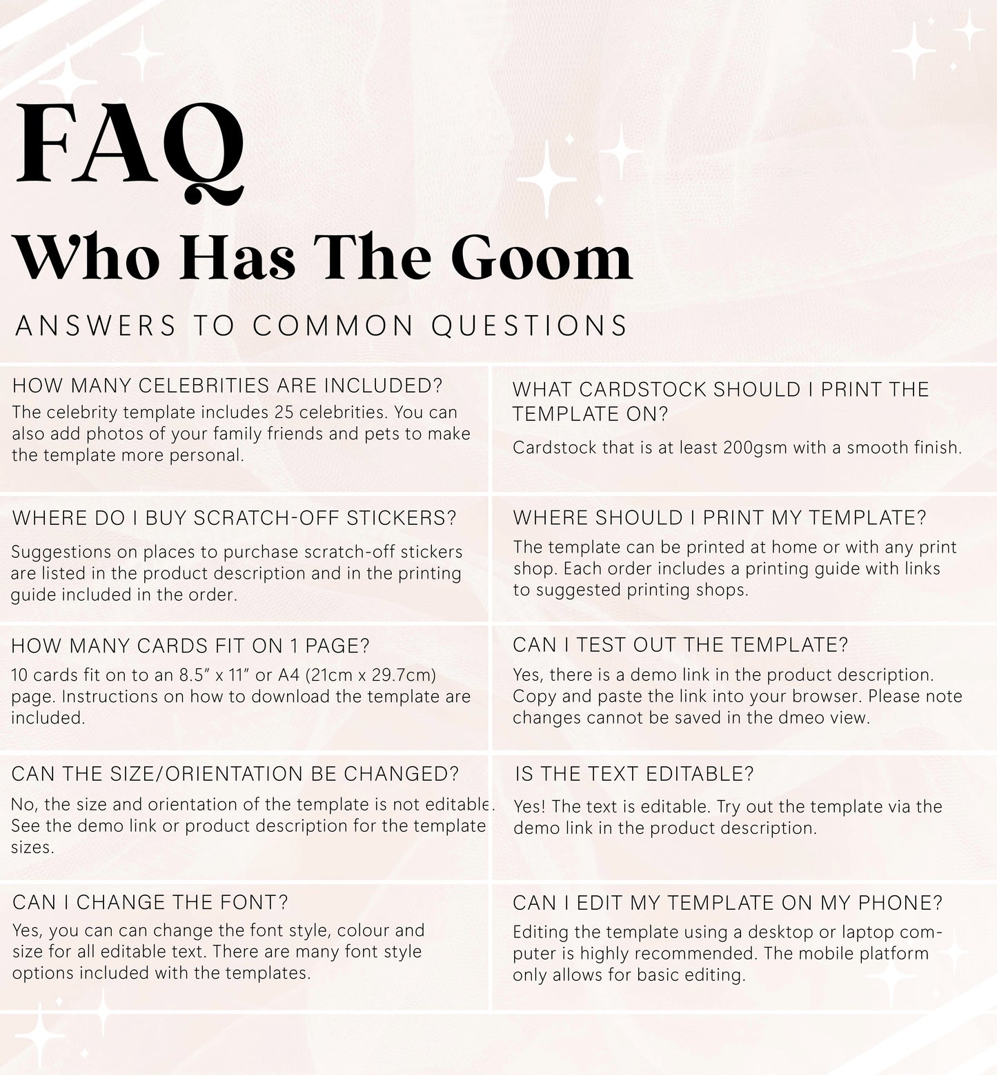 Wave Hot Pink | Printable Who Has The Groom Game Template
