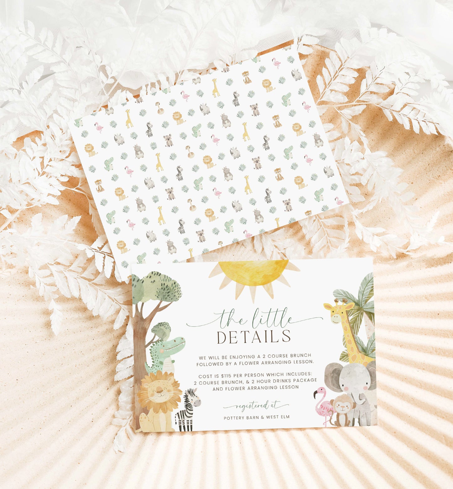 Safari Baby Shower Invitation, Book Request, Raffle Ticket, Printable Wild One Boy Baby Shower Invite, Jungle Animals Baby Shower, Nyala