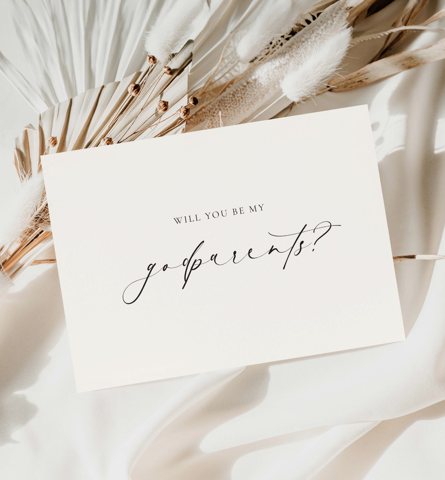 Will You Be My Godparents Proposal Card, Godmother Godfather Proposal Card, Christening Card, Off-White Ivory, Ellesmere