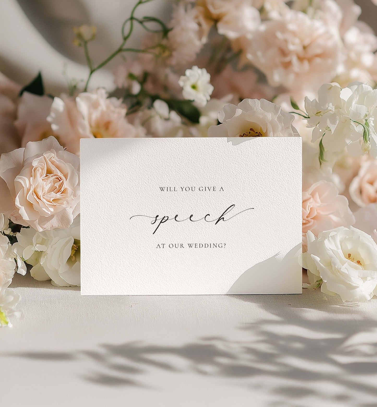 Will You Give a Speech At Our Wedding Card, Wedding Speech Card, Minimalist Wedding Card, Wedding Proposal Card, Off White Ivory, Ellesmere