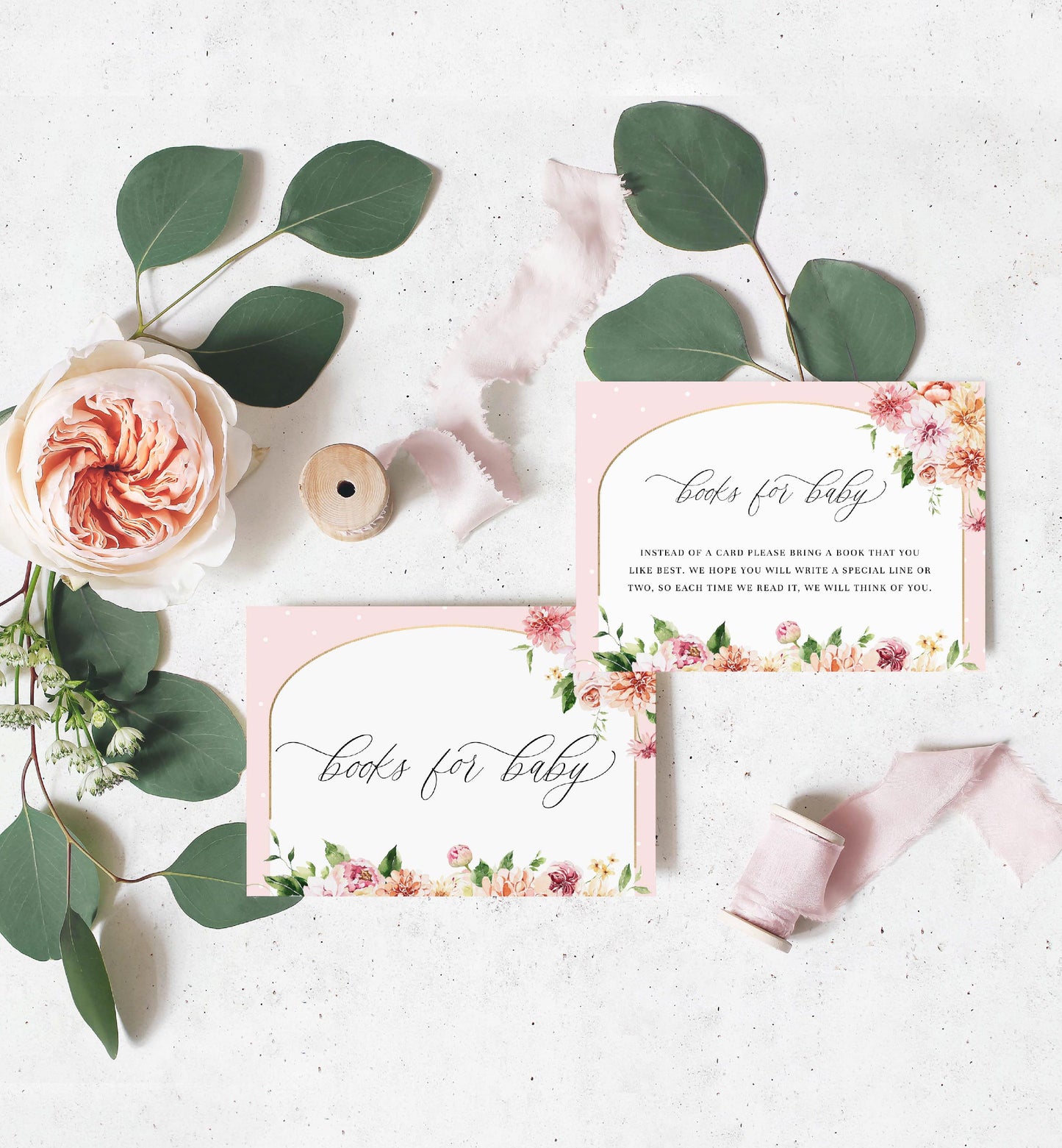 Quinn Floral Pink | Printable Baby Shower Invitation Suite
