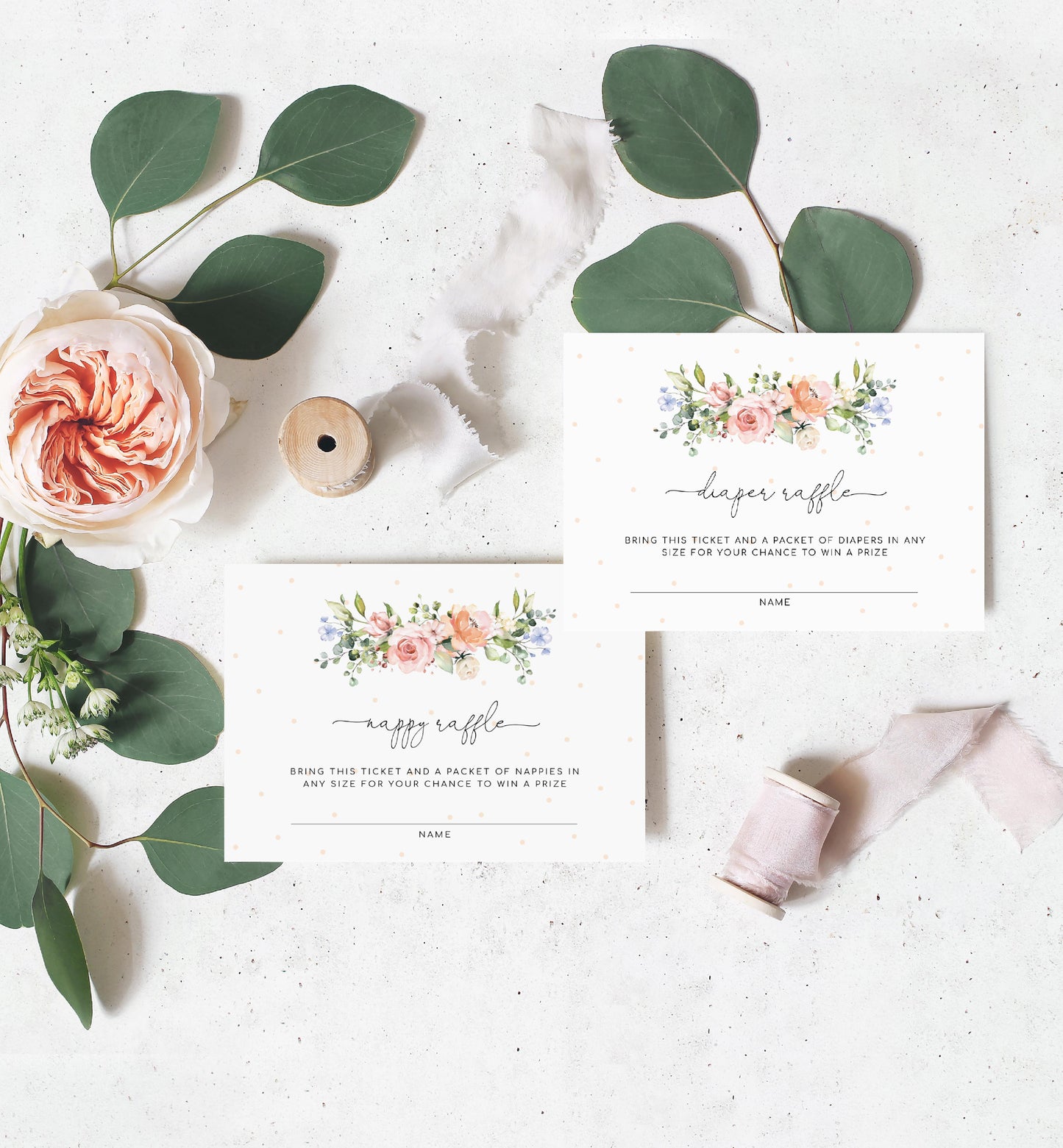 Oh Deer Champagne | Twins Baby Shower Invitation Suite - Black Bow Studio