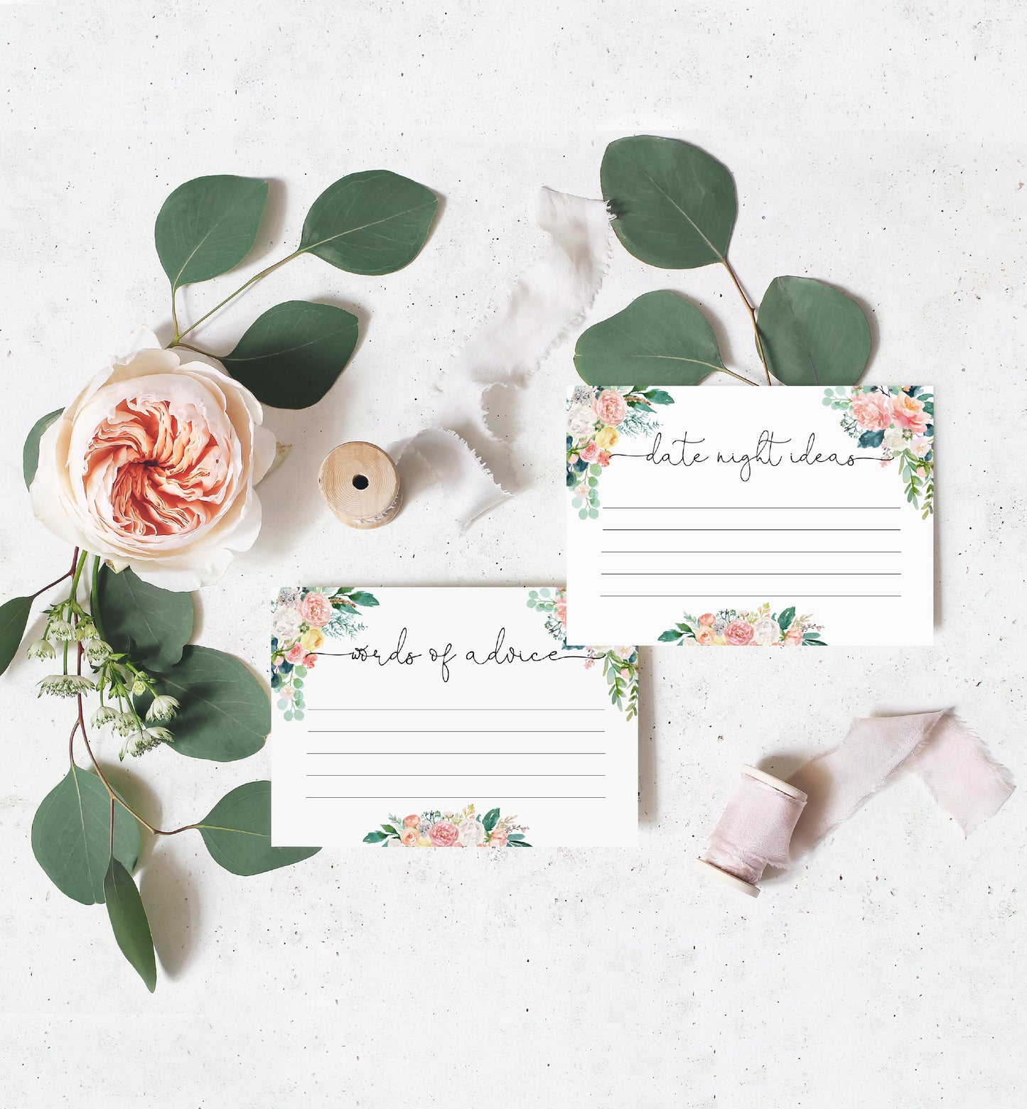 Afternoon Blooms | Printable Bridal Shower Games Bundle Template - Black Bow Studio