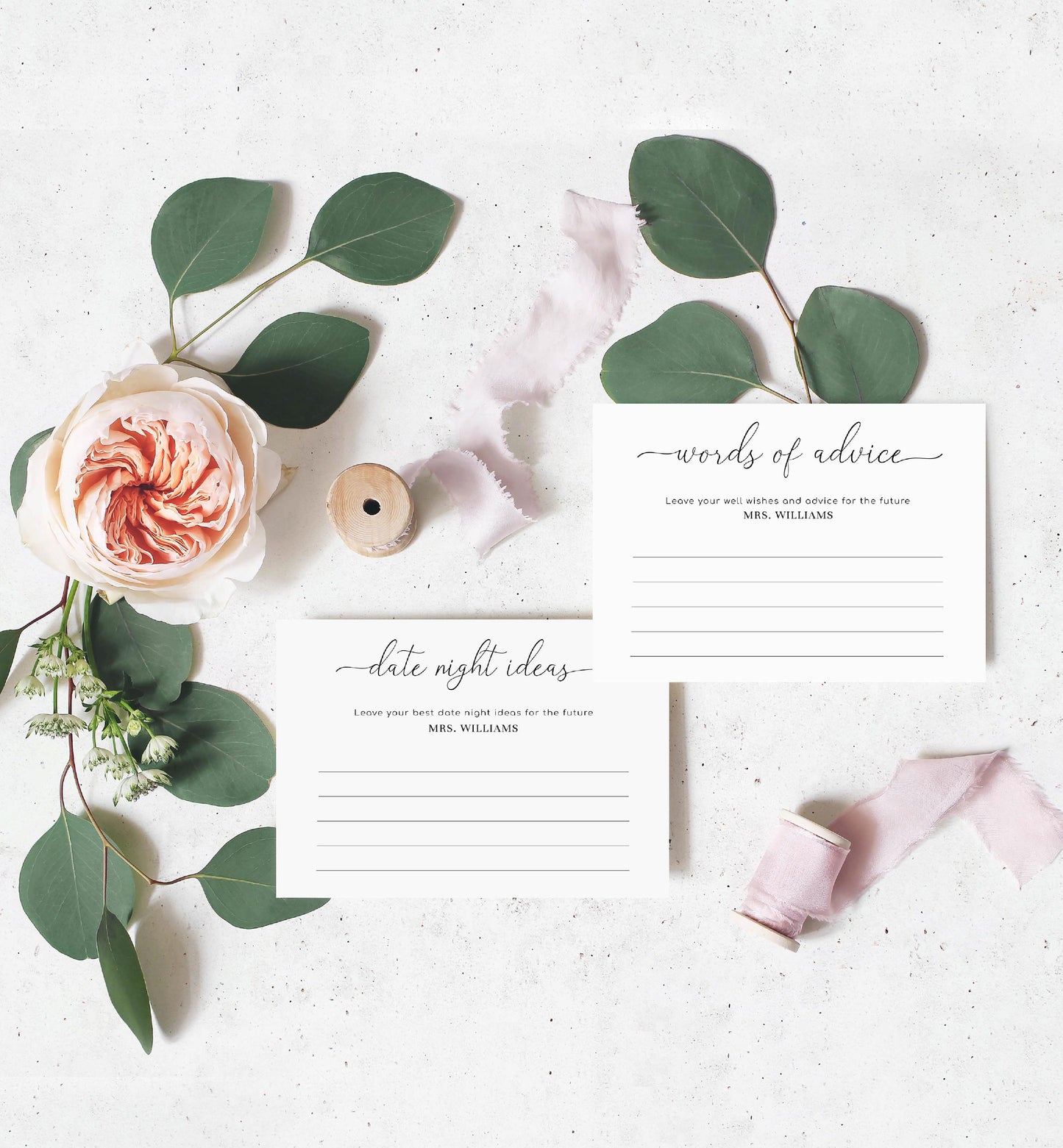 Quinn Script White | Printable Bridal Shower Games Bundle