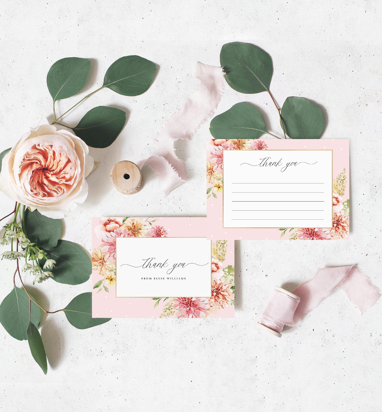 Quinn Floral Pink | Printable Bridal Shower Invitation Suite