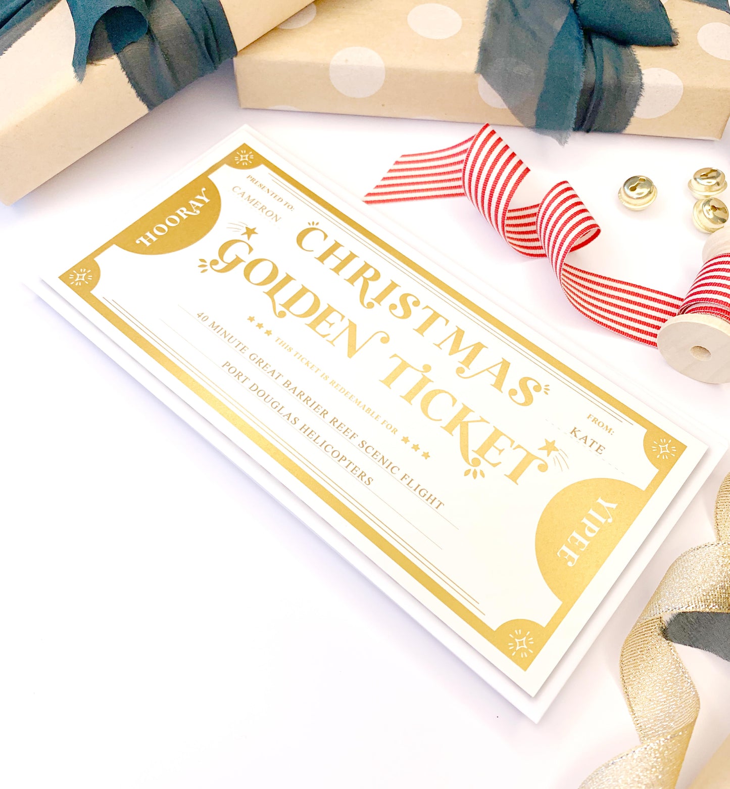 Golden Ticket Gold | Christmas Gift Voucher