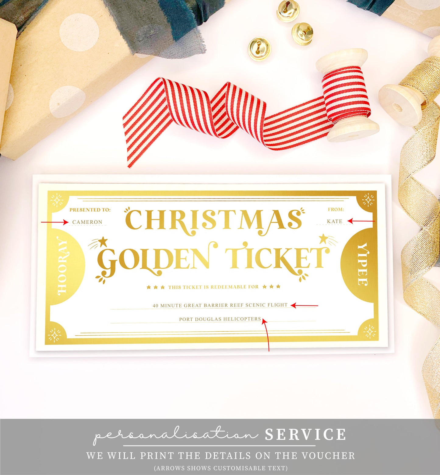 Golden Ticket Gold | Christmas Gift Voucher