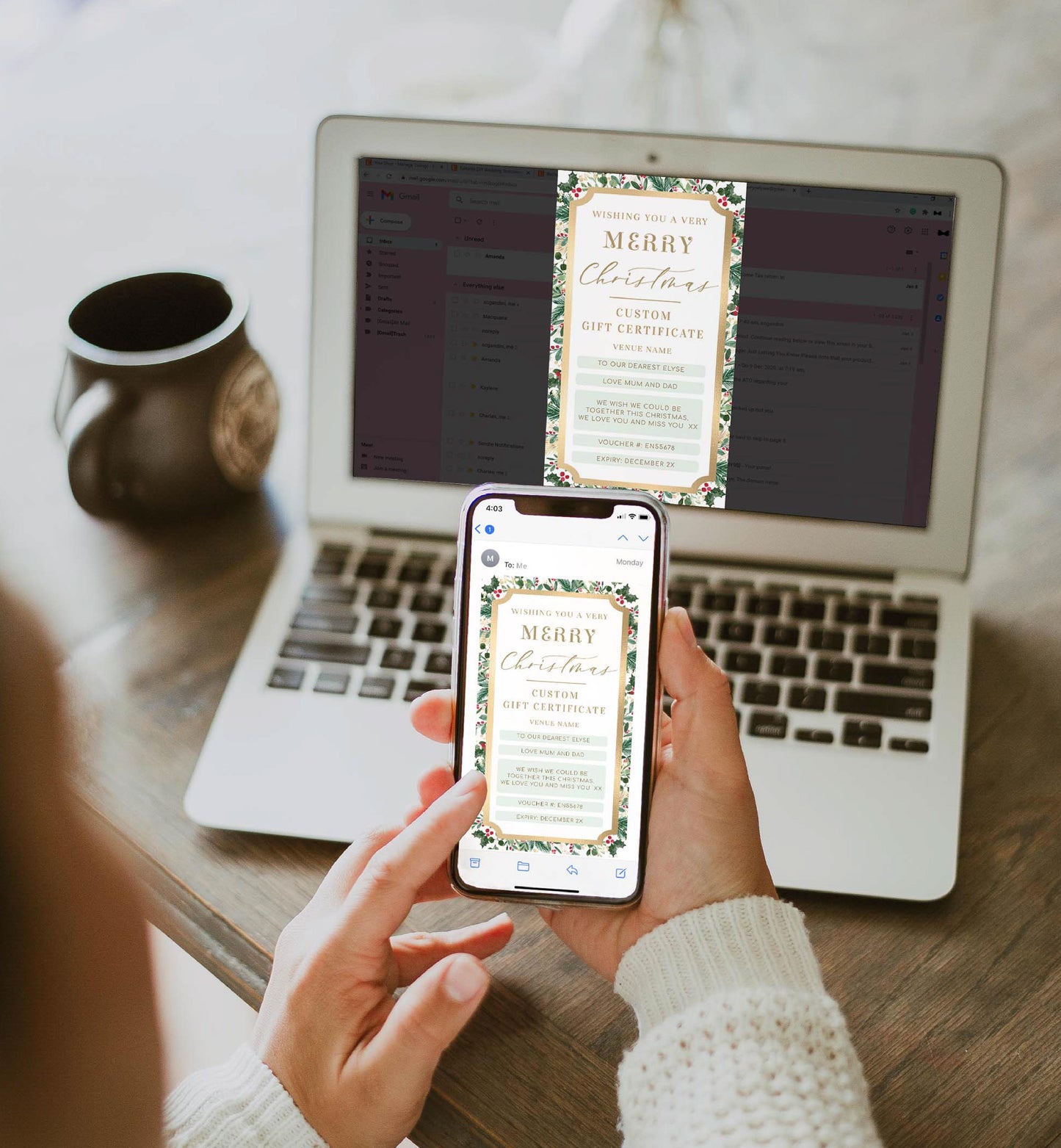 Merriment | Smartphone Christmas Custom Gift Voucher