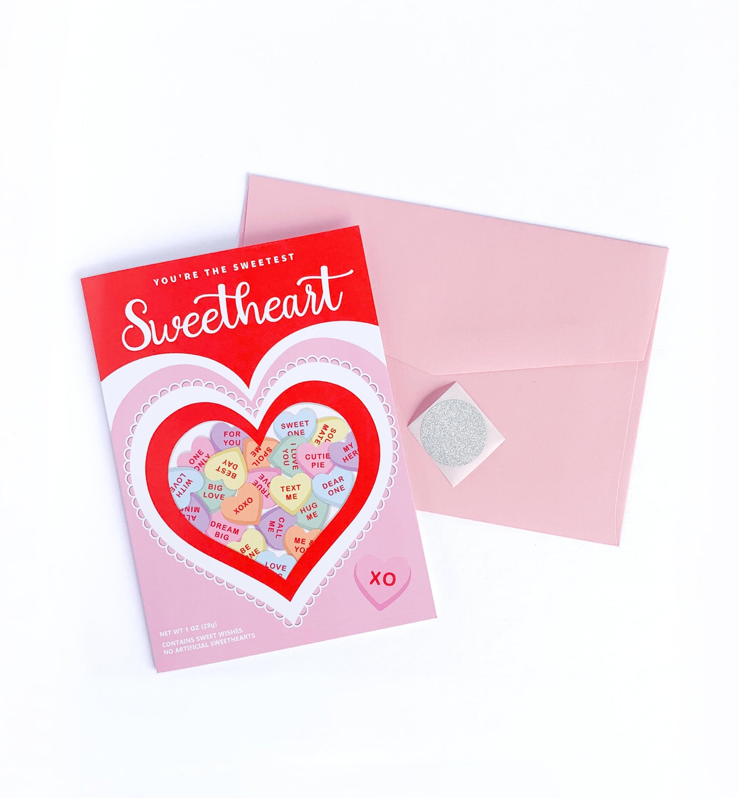 Convo Hearts Pink | Valentine's Day Greeting Card