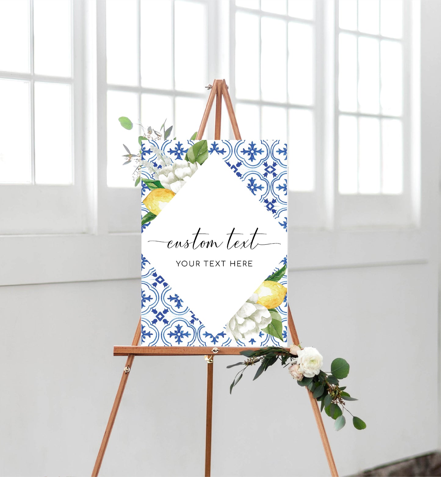 The Med Lemons | Printable Custom Text Sign - Black Bow Studio