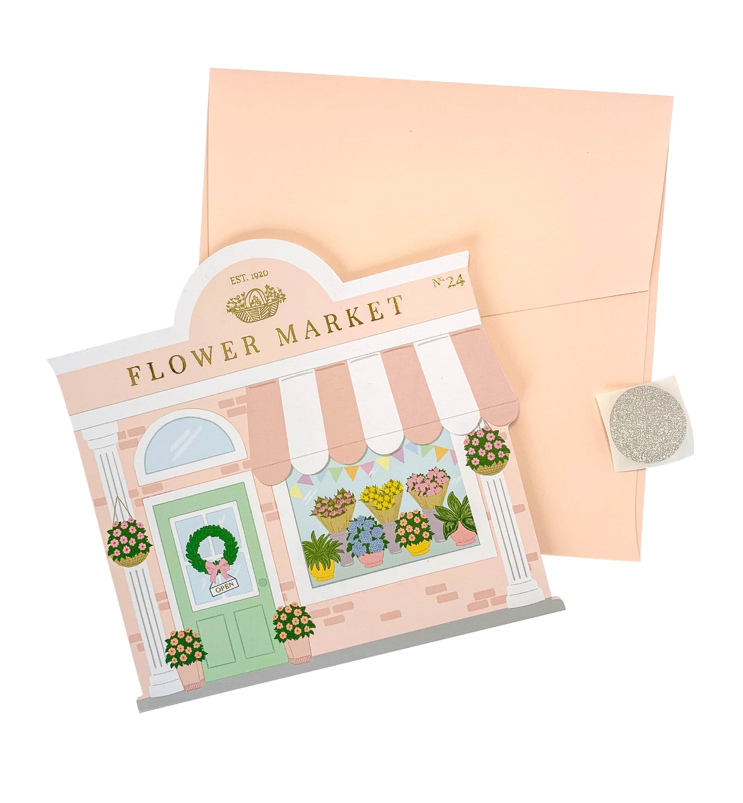 Flower Market Greeting Card
