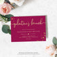 Paintly Hot Pink | Printable Galentine's Brunch Invitation