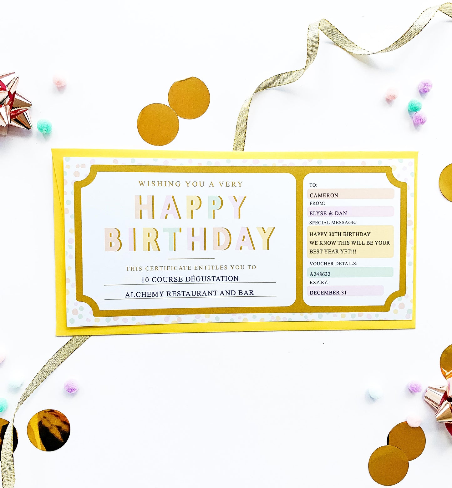 Dot Pastel | Birthday Gift Voucher