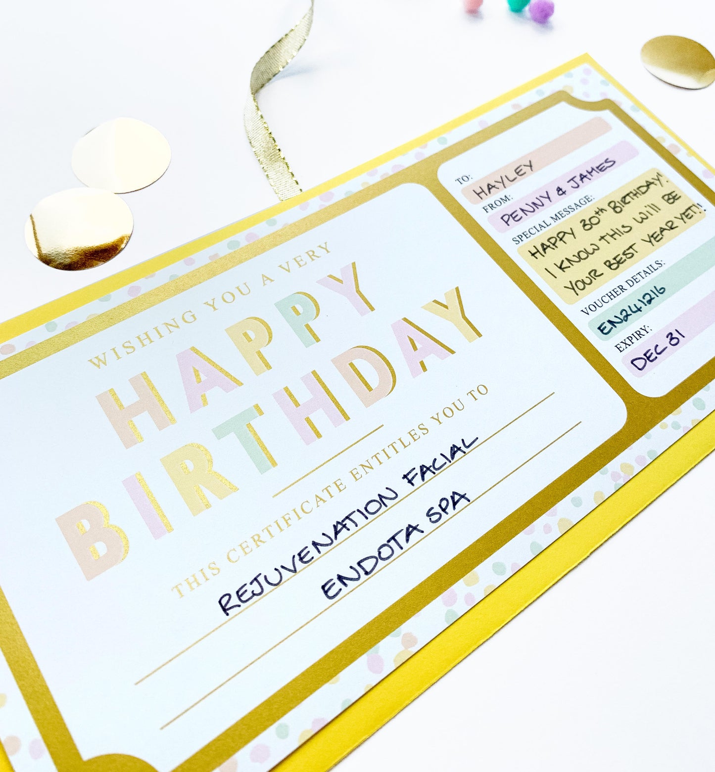 Dot Pastel | Birthday Gift Voucher