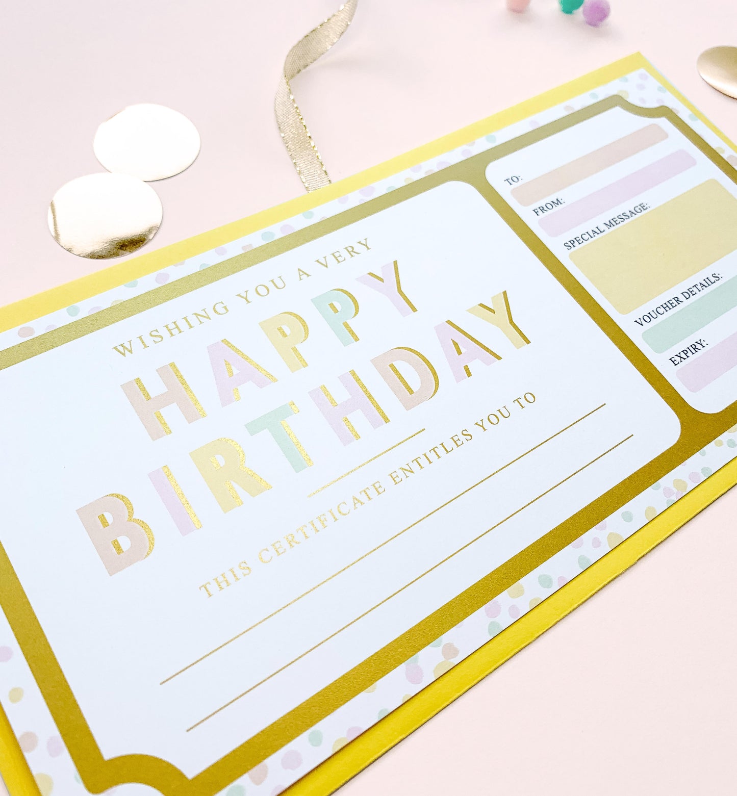 Dot Pastel | Birthday Gift Voucher