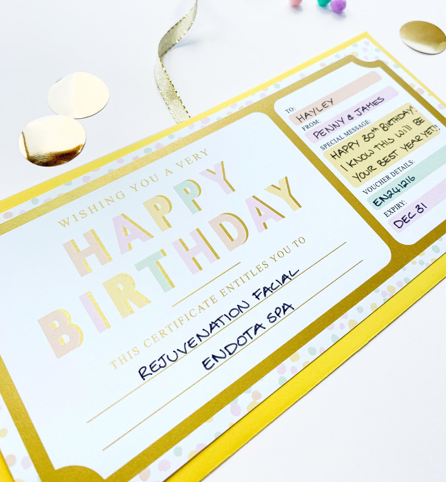 Dot Pastel | Birthday Gift Voucher