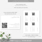 Ellesmere White | Printable QR Code Gift Registry Card Template