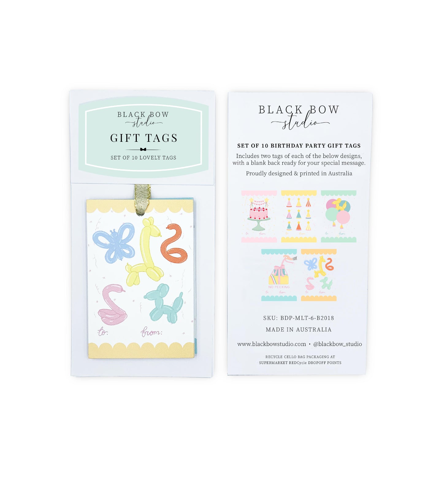 Birthday Party Multi | Set of 10 Gift Tags
