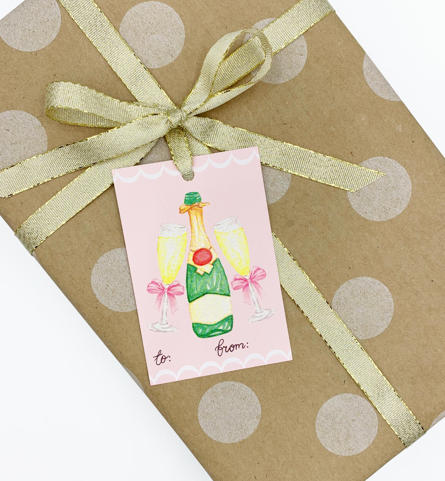 Champagne Toast Set of8 Gift Tags