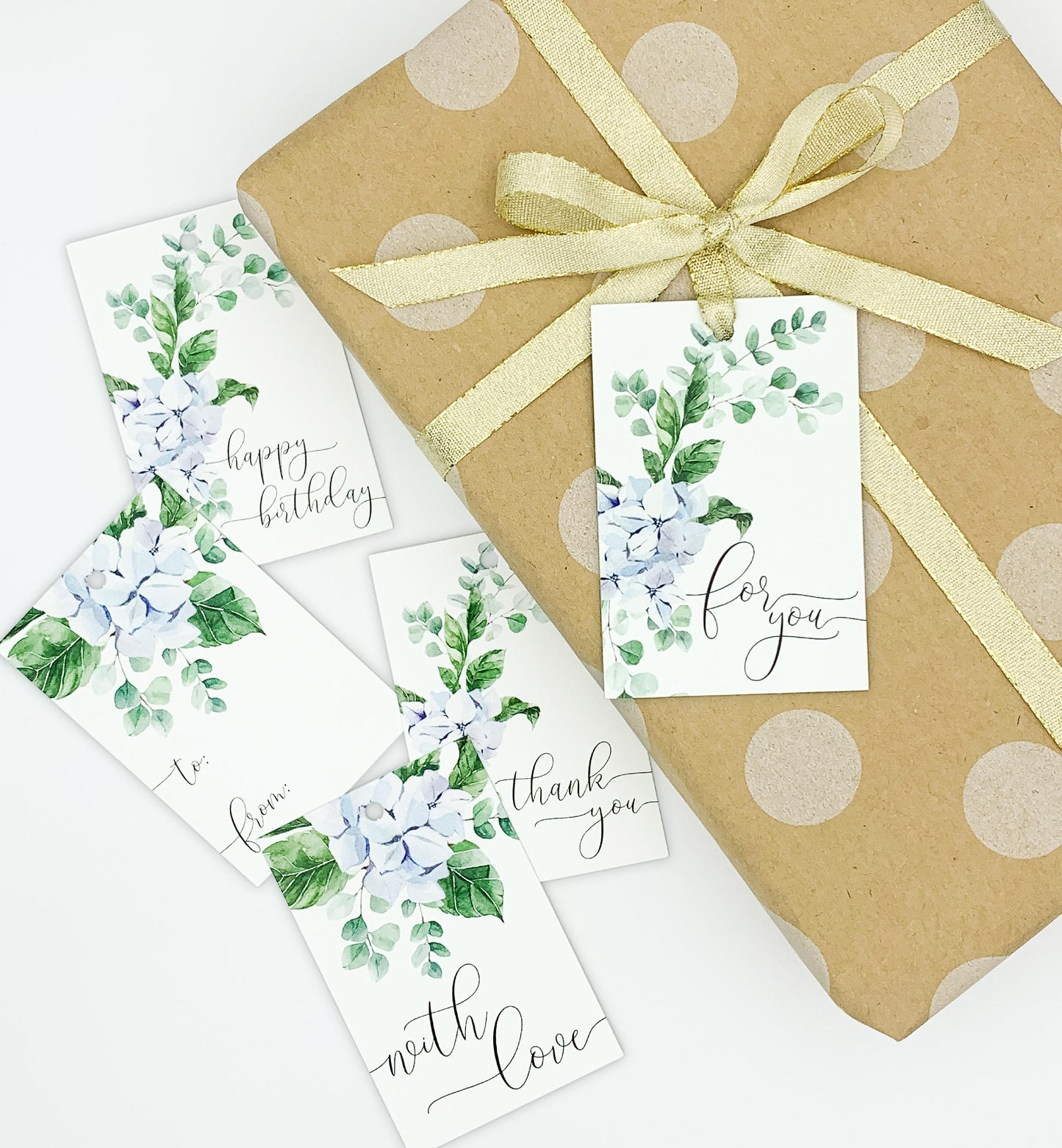 Ferras Blossom Blue | Set of 10 Gift Tags
