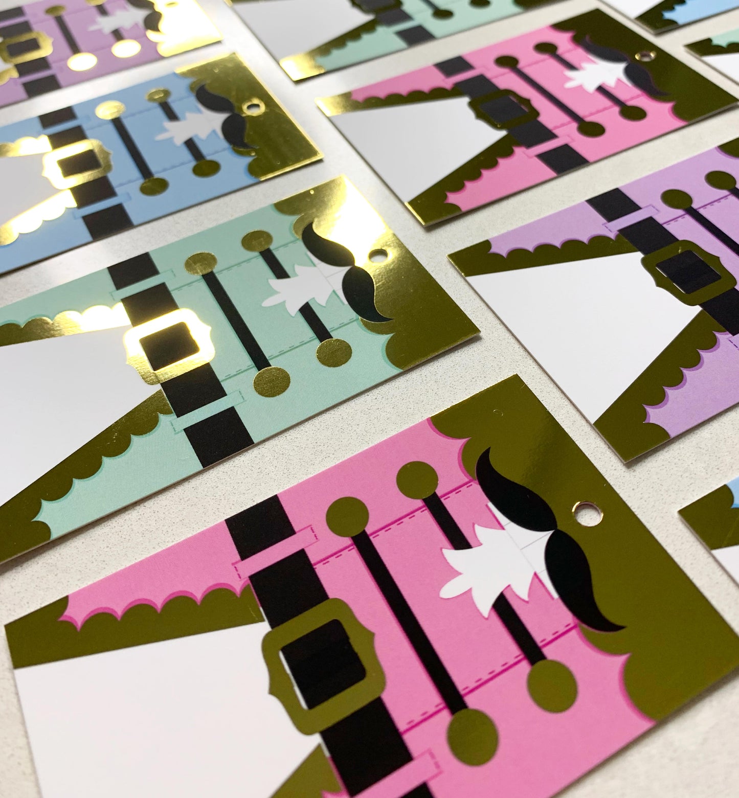 Nutcracker Coat Multi | Set of 8 Christmas Gift Tags